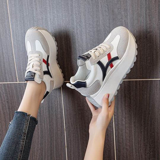 Damen Sportliche Damen Sneaker mit hohem Plateau und hochwertiger Dämpfung R&B