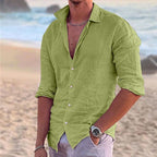 Herren Sommerliche Leinenhemd R&B
