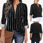 Damen Casual Bluse mit stilvollem Streifenmuster R&B
