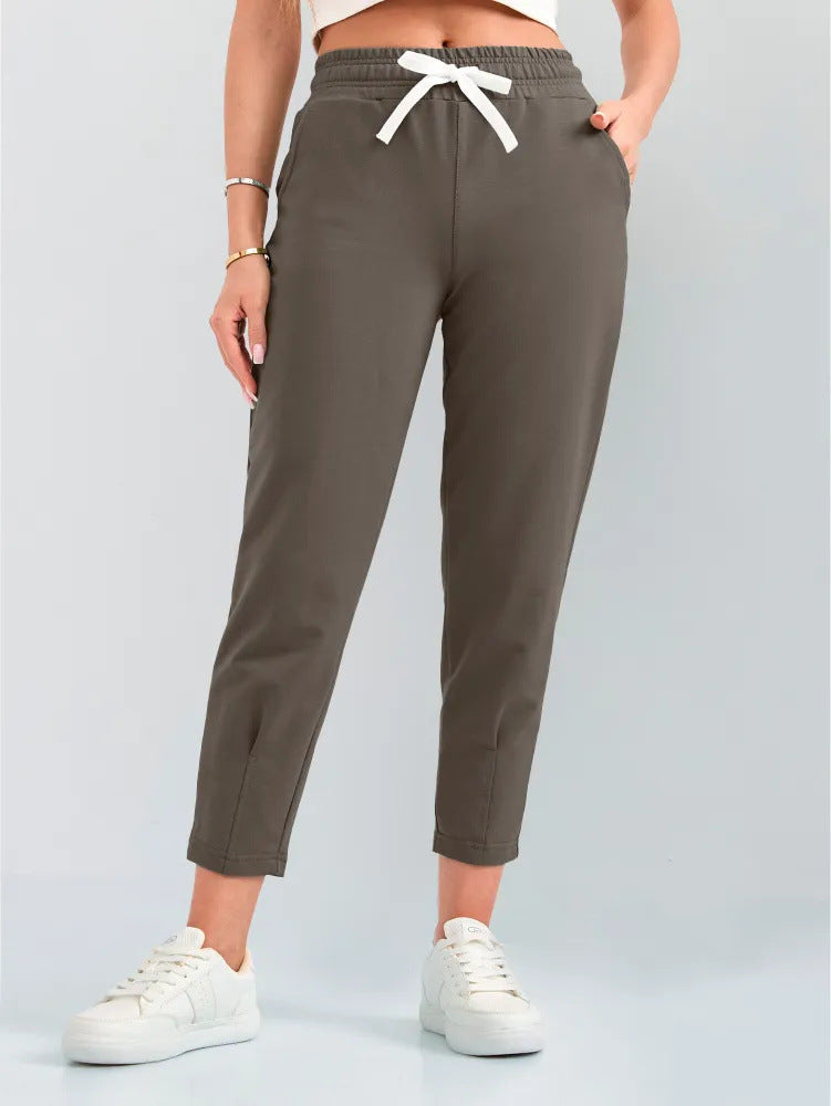 Damen Elegante Jogginghose mit Kordelzug und schmalem Schnitt R&B