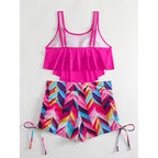 Damen Sportliches Badeoberteil mit gepolstertem Short R&B