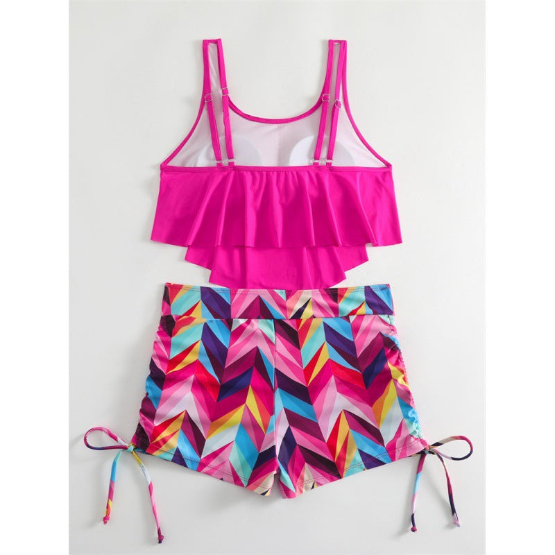 Damen Sportliches Badeoberteil mit gepolstertem Short R&B