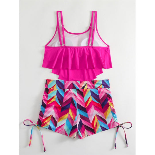Damen Sportliches Badeoberteil mit gepolstertem Short R&B
