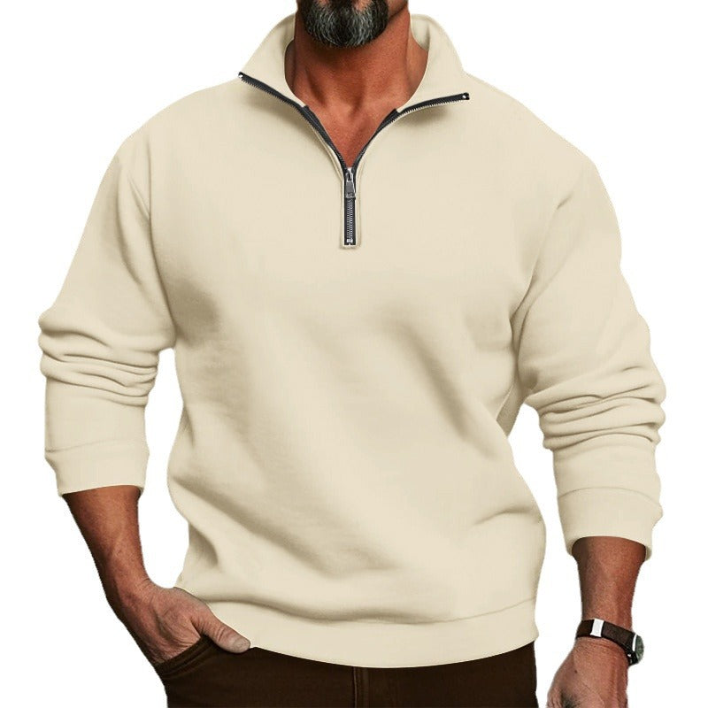 Herren Freizeit-Hoodie mit Reißverschluss und elastischen Bündchen R&B