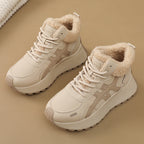 Damen Hochschnitt Sneakers mit warmem Fleece-Innenfutter und rutschfester Laufsohle R&B