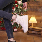 Damen gefütterte Winterstiefeletten mit isolierendem Fleece-Futter und praktischem Reißverschluss R&B