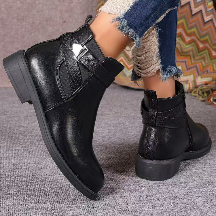Damen modische Stiefeletten mit elegantem Reißverschluss und schickem Komfortdesign R&B