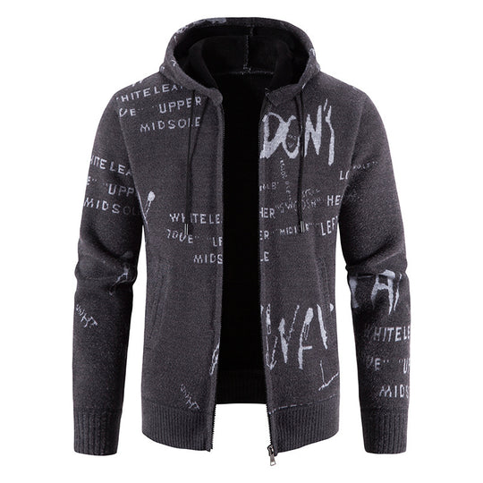 Herren modische Kapuzenjacke mit kreativem Print R&B
