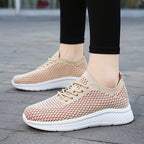 Damen Atmungsaktive Sport Sneakers mit elastischem Obermaterial und dämpfender Sohle