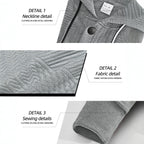 Herren nan geometrischer Struktur-Kapuzenpullover mit Henley-Blende und Kängurutasche R&B