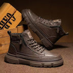 Damen modische High-Top Schnürstiefel mit robustem Profil und isolierendem Innenfutter