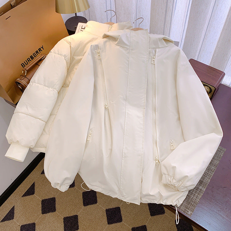 Damen Leichte Übergangsjacke mit verstellbarem Kapuzenkragen und praktischen Taschen R&B
