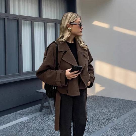 Damen Elegante und lässige Wolljacke R&B