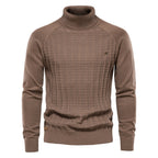 Herren Rollkragenpullover mit strukturiertem Muster