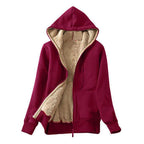 Damen Kuschelige Fleecejacke mit hohem Kragen und praktischem Reißverschluss R&B