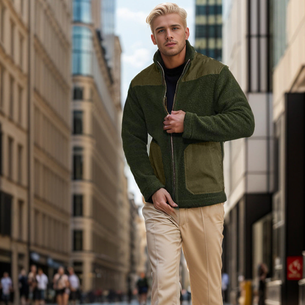 Herren Fleecejacke mit hochwertigem Innenfutter und praktischen Reißverschlusstaschen R&B