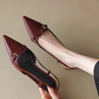 Damen Slingback Ballerinas mit elegantem Spitzen-Design R&B