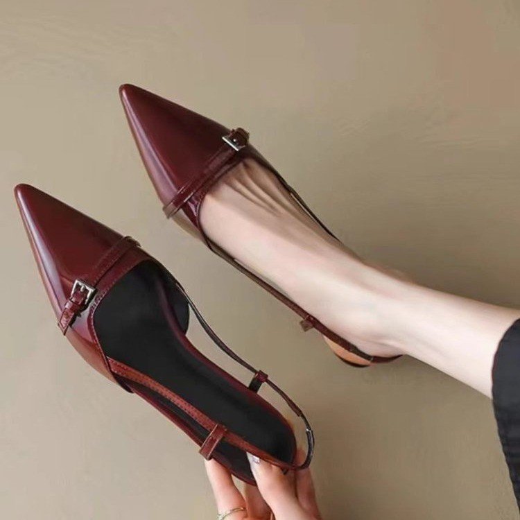Damen Slingback Ballerinas mit elegantem Spitzen-Design R&B