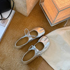 Damen Ballerinas mit stilvollem Schnürdesign und weichem Leder R&B