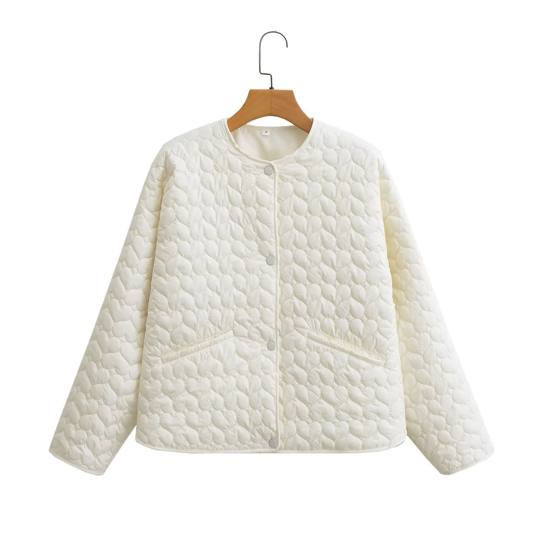 Damen gesteppte Übergangsjacke mit seitlichen Eingrifftaschen und modernem Design R&B