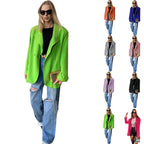 Damen Oversized Blazer mit elegantem Schnitt und doppelten Knopfdetails R&B