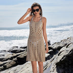 Damen figurbetontes Netzkleid mit raffiniertem Muster R&B