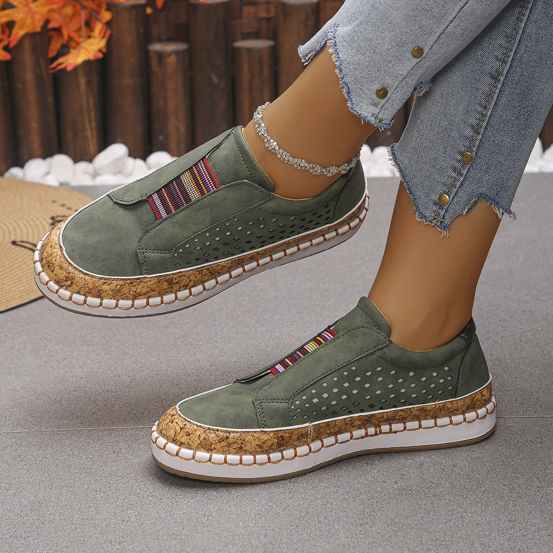 Damen Komfortable Slip-On Sneakers mit raffiniertem Design R&B