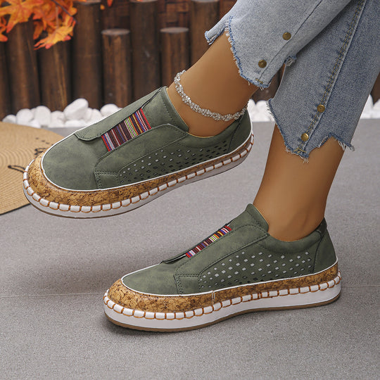 Damen Komfortable Slip-On Sneakers mit raffiniertem Design R&B