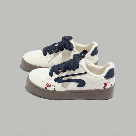Damen bequeme und stilvolle Sneaker mit Fleece-Innenfutter R&B