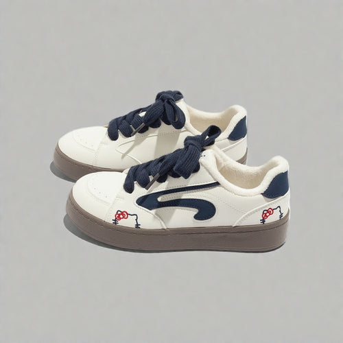 Damen bequeme und stilvolle Sneaker mit Fleece-Innenfutter R&B