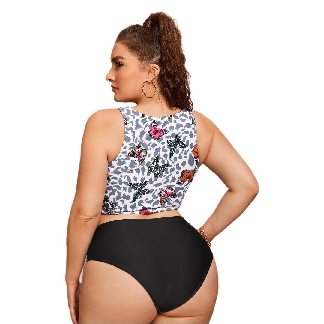 Damen Crop-Bikini-Oberteil mit modischem Bindedesign R&B