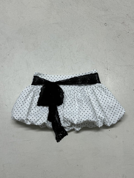 Damen Minikleid mit voluminösem Rüschensaum und dekorativem Gürtel R&B