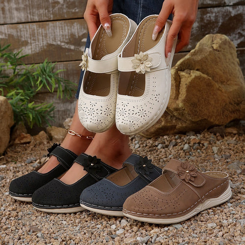 Damen atmungsaktive Clogs mit floralem Dekor R&B