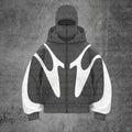 Damen trendige oversized Kapuzenjacke R&B