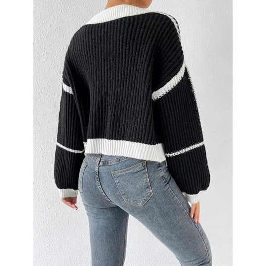 Damen Großer Strickcardigan mit voluminösen Ärmeln R&B