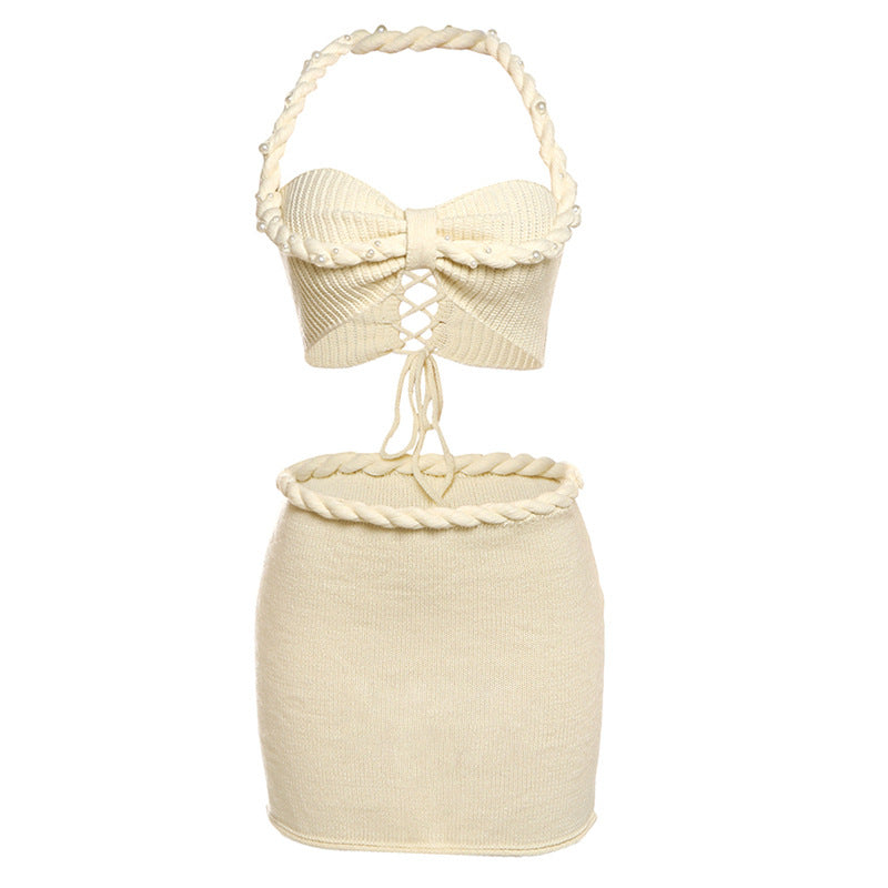 Damen Crop Top und Minirock Set R&B