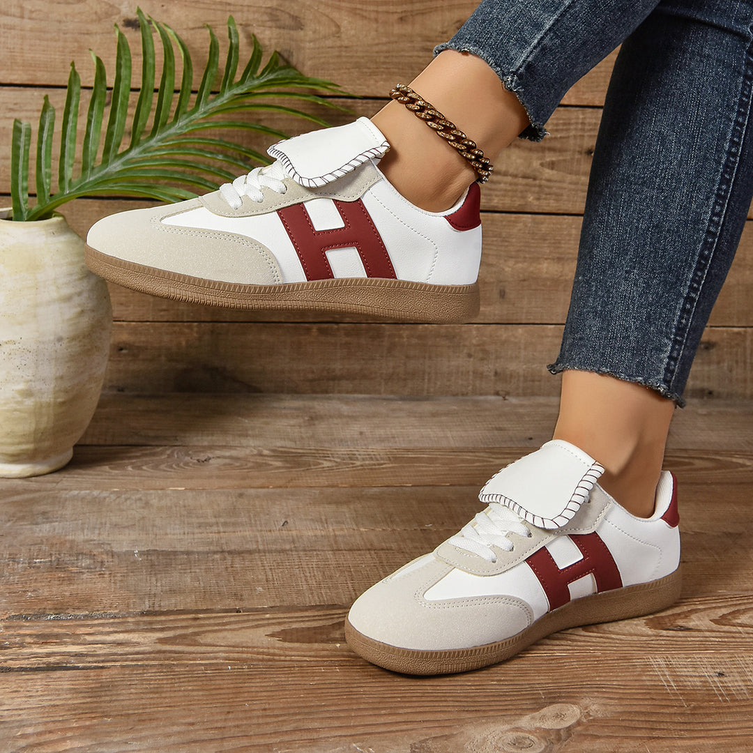 Damen Modische Sneakers mit eleganter Klappenakzent und rutschfester Sohle R&B