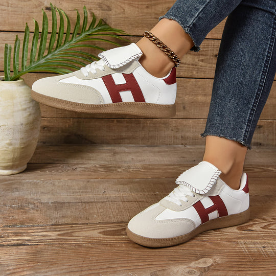 Damen Modische Sneakers mit eleganter Klappenakzent und rutschfester Sohle R&B