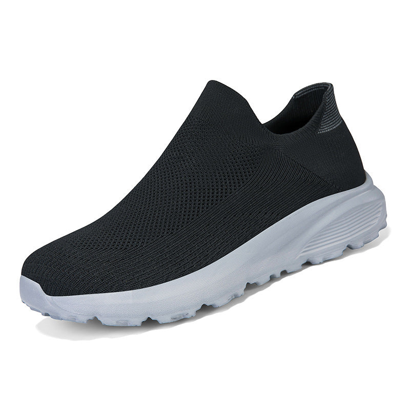 Unisex nan elastischer Strick-Schlupfschuh mit konturierter viskoelastischer Innensohle und rutschfester stoßdämpfender Laufsohle R&B