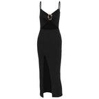 Damen Figurbetontes Maxikleid mit Cut-Outs und elegantem Gürtel R&B