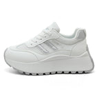 Damen modische Plateau-Sneaker mit atmungsaktivem Mesh und robuster Laufsohle R&B