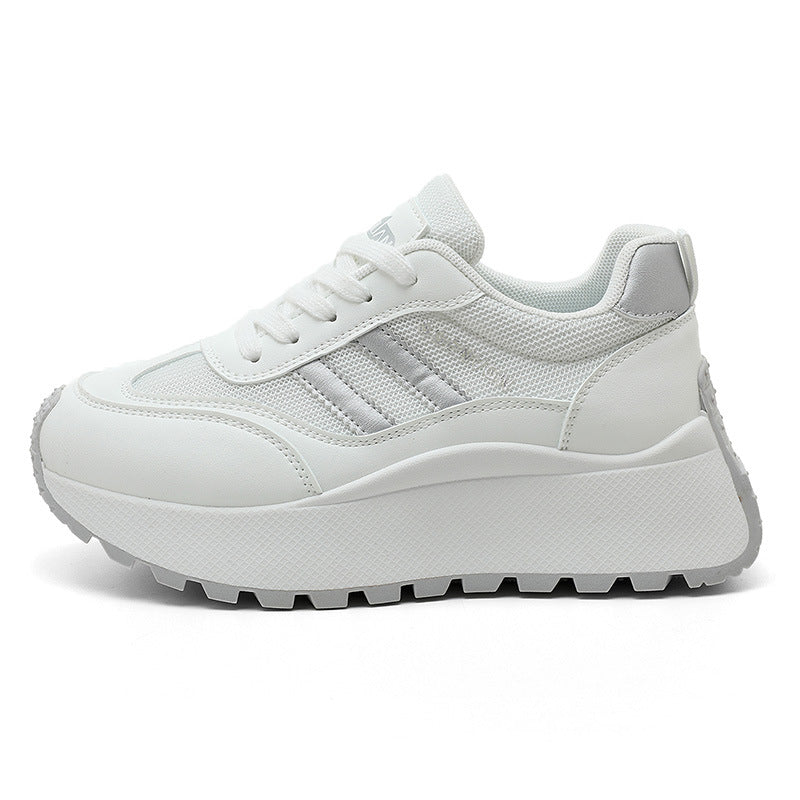Damen modische Plateau-Sneaker mit atmungsaktivem Mesh und robuster Laufsohle R&B