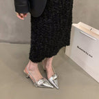 Damen Slingback-Pumps mit modischer Schnalle R&B