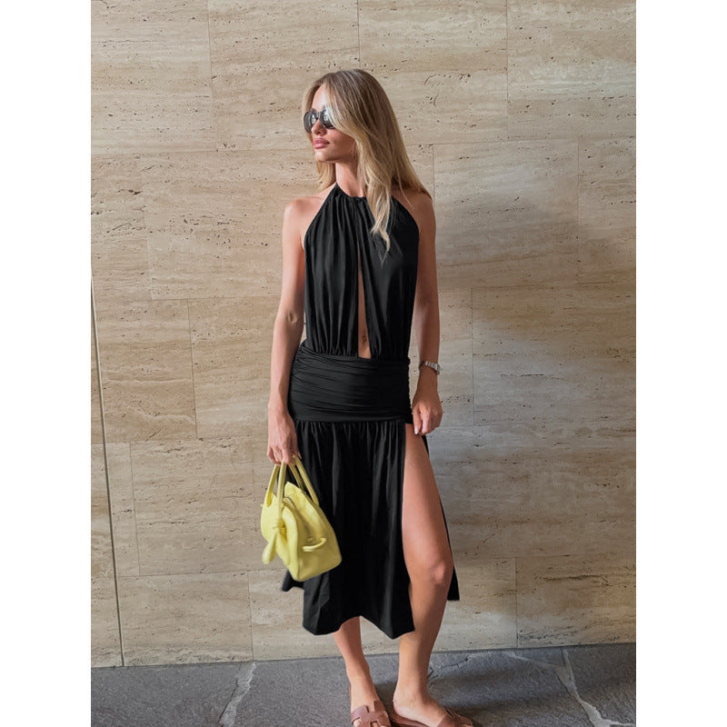 Damen Wickelkleid mit modischem Schnitt und elegantem V-Ausschnitt R&B
