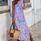 Damen Maxikleid mit luftiger Schnittführung und floralem Muster R&B