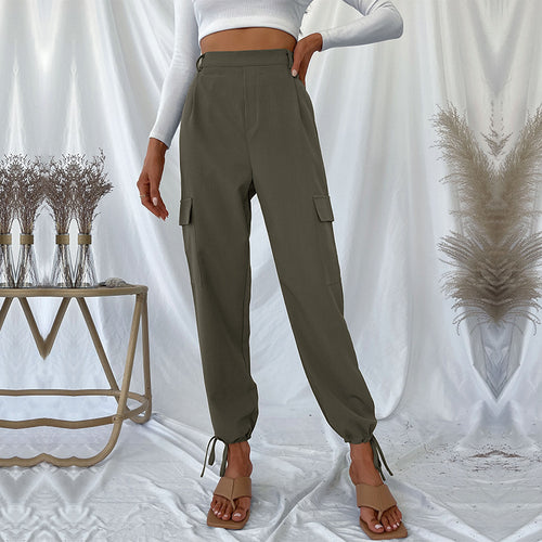 Damen Cargo-Hose mit verstellbarem Bund und seitlichen Taschen R&B