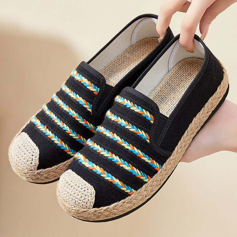 Damen Bequeme und modische Espadrilles mit flexibler Gummisohle R&B