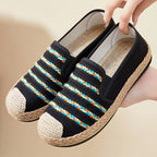 Damen Bequeme und modische Espadrilles mit flexibler Gummisohle