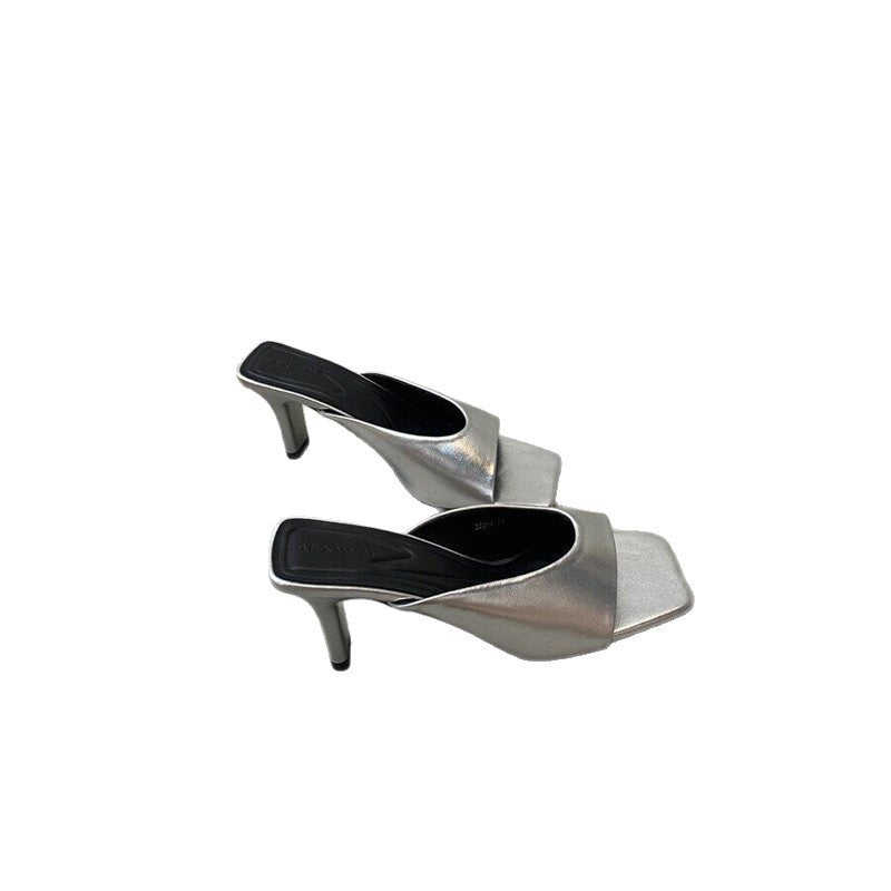 Damen elegante Mules mit geschwungenem Design R&B