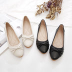 Damen Elegante Ballerinas mit modischem Knoten und weichem Innenfutter